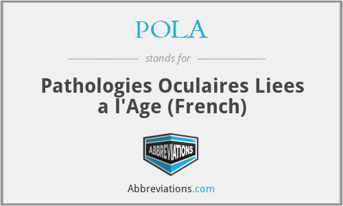What is the abbreviation for pathologies oculaires liees a l'age (french)?